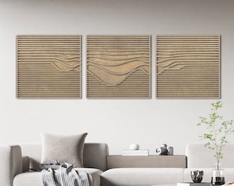 Geometric Wood Wall Art Set, Desert Wood Wall Art, Desert Modern Wall Art, Desert Mountain Art, Wood Wall Decor Boho,wood wall art geometric