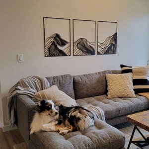 Berg Holz Wand Kunst, große Holz Wand Dekor, Wohnzimmer Wand Dekor modern, Holz Wand Kunst geometrisch, Berg Wand Dekor