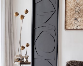 Geometric Wood Wall Art, Abstract Wall Art Wood, Extra Large Wood Wall Art, Geometric Lines Panel, Vertical Wall Art,Oversized Wall Art Wood