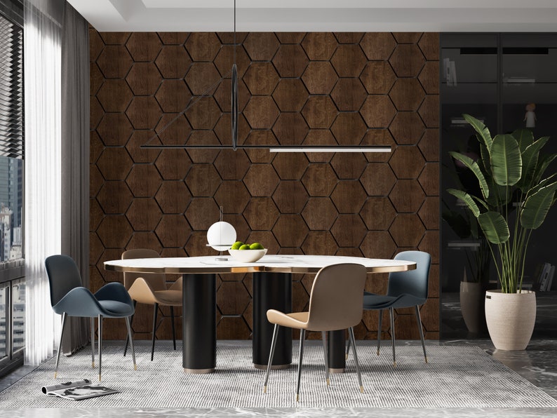 Wood Wall Art Panel Geometric Wall Etsy