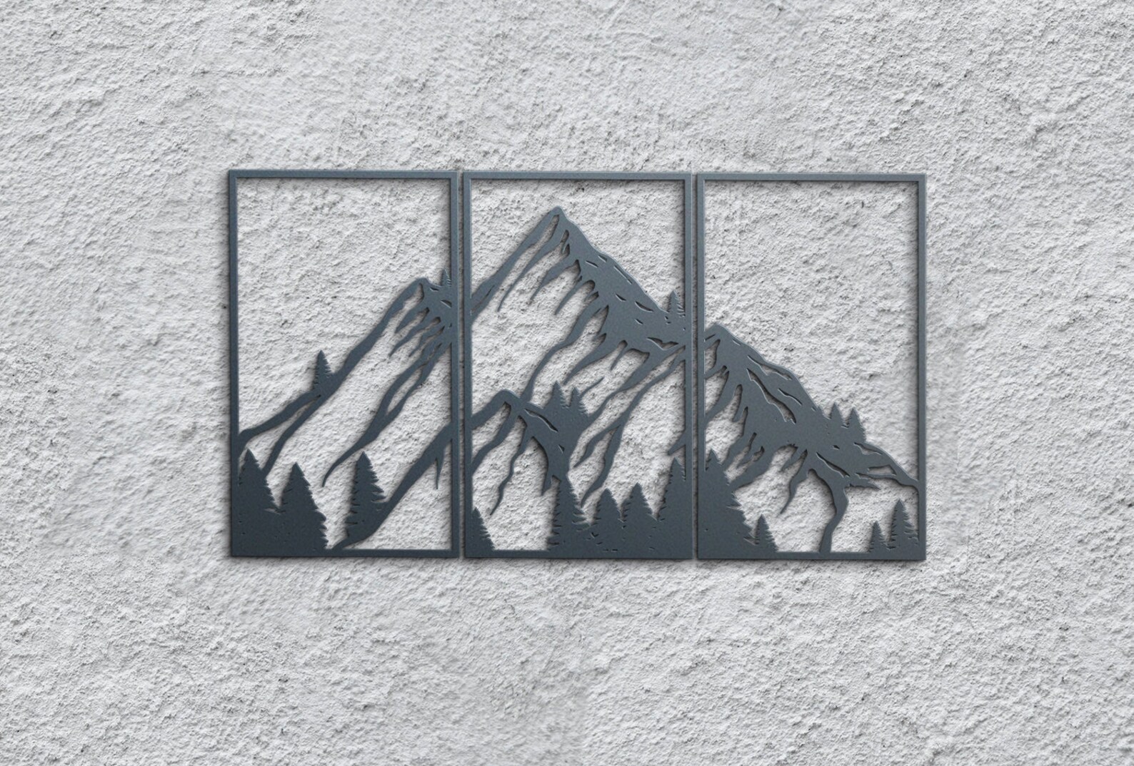 Mountain Wall Art Wood Mountain Panel Art Mountain Wall Etsy