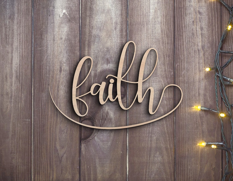 Faith Wall Sign Faith Wood Wall Art Faith Wall Decor Faith Etsy