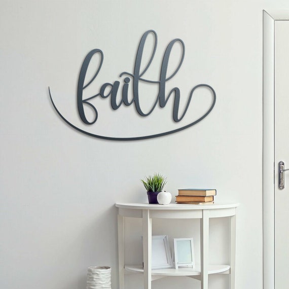 Faith Wall Sign Faith Wood Wall Art Faith Wall Decor Faith Etsy