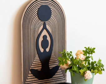 Yoga Room Decor, Yoga Room Ideas, Meditation Gifts, Meditation Room Decoration, Yoga Spiritual Tapestries,Chakra Wall Art,Wood Wall Art Boho