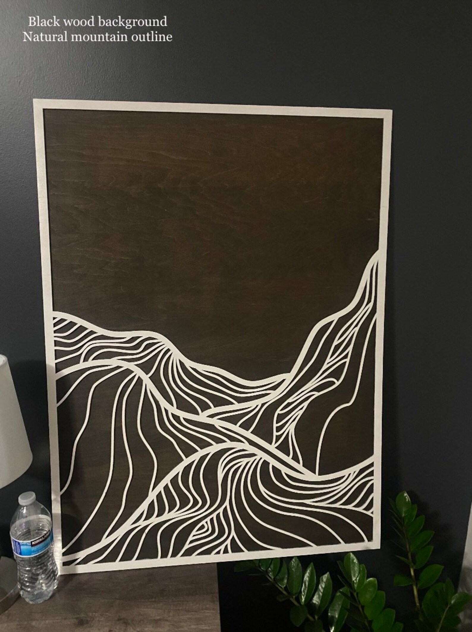 Mountain Wall Art Modern Wood Wall Art Set Mountain Modern Etsy