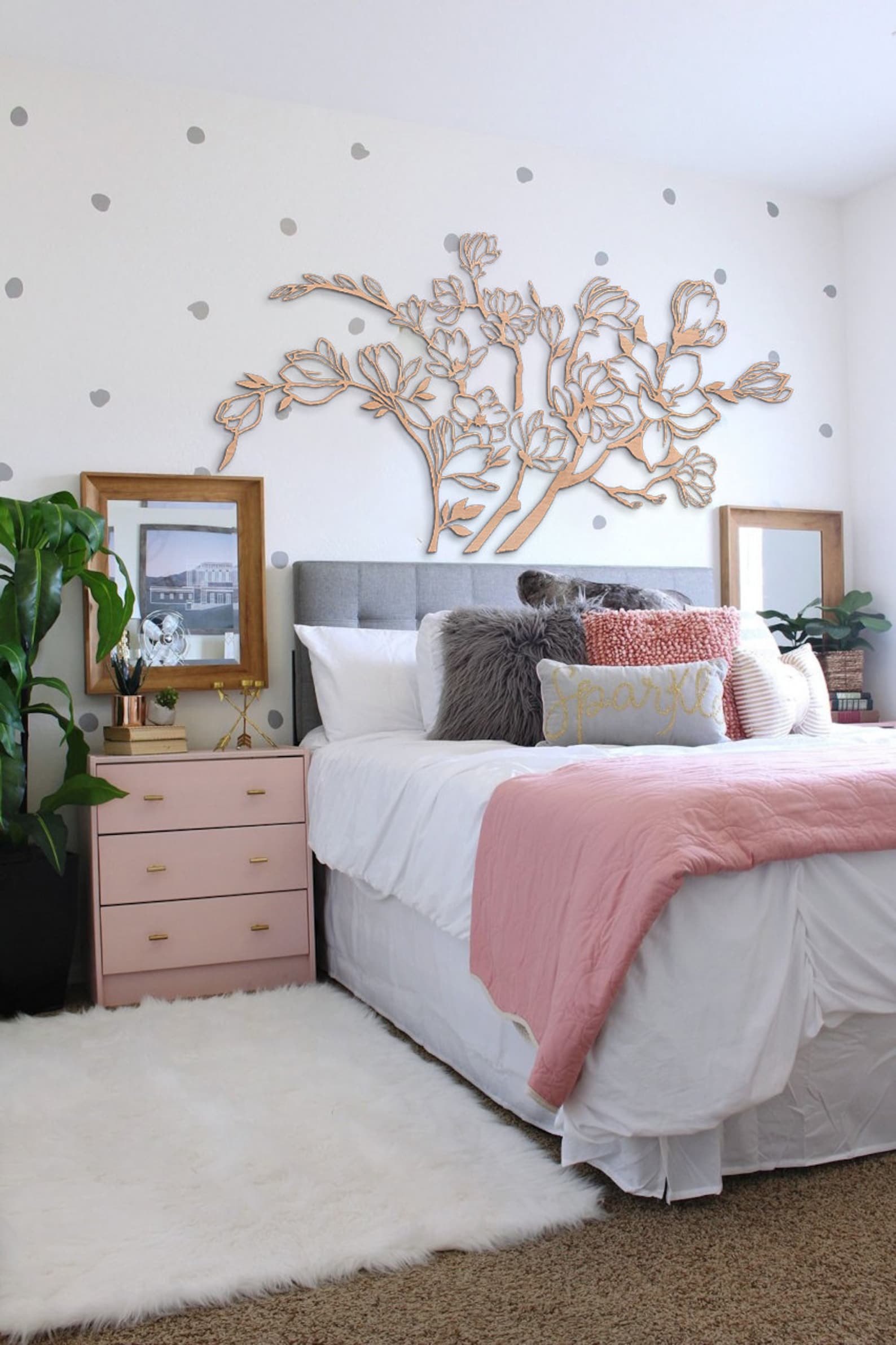 Wood Flower Wall Decor Floral Wall Art Wood Flower Wood Etsy