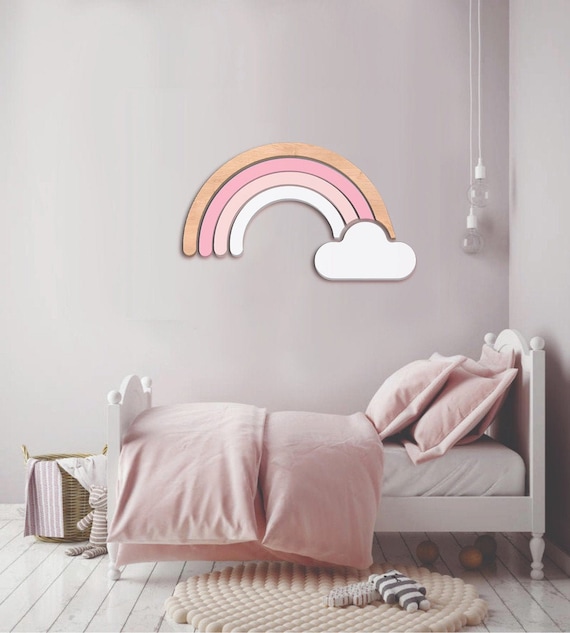 Rainbow Wood Sign Rainbow Wall Hanging Wood Rainbow Wall Etsy