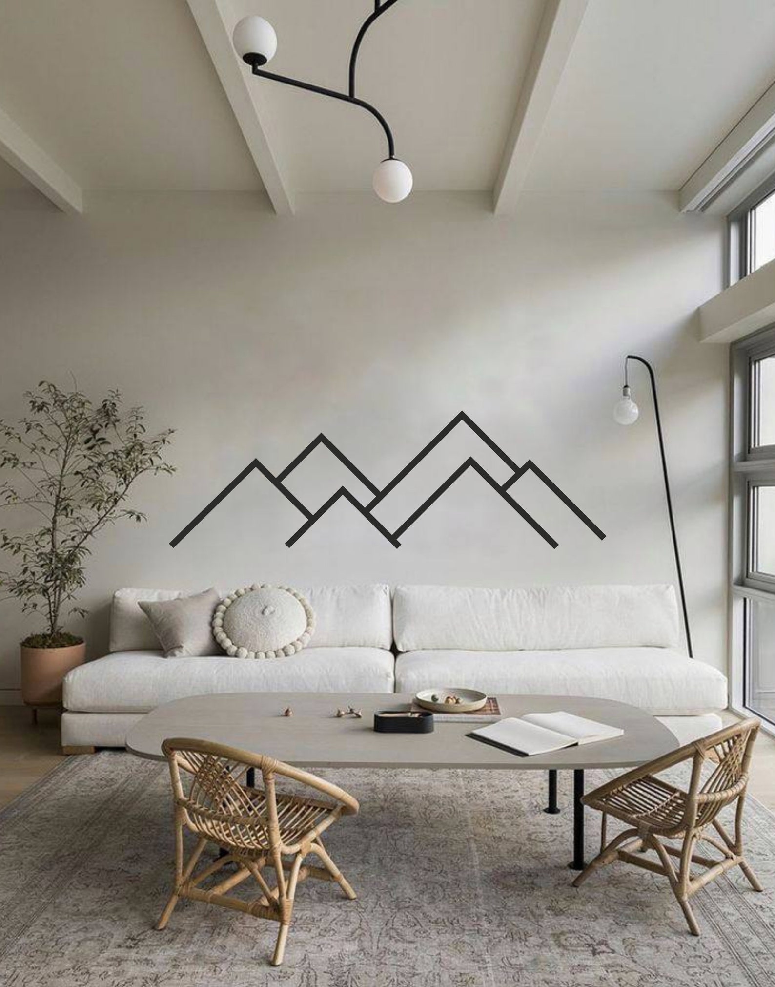 Mountain Wall Art Wood Minimalist Mountain Wall Art Living Etsy