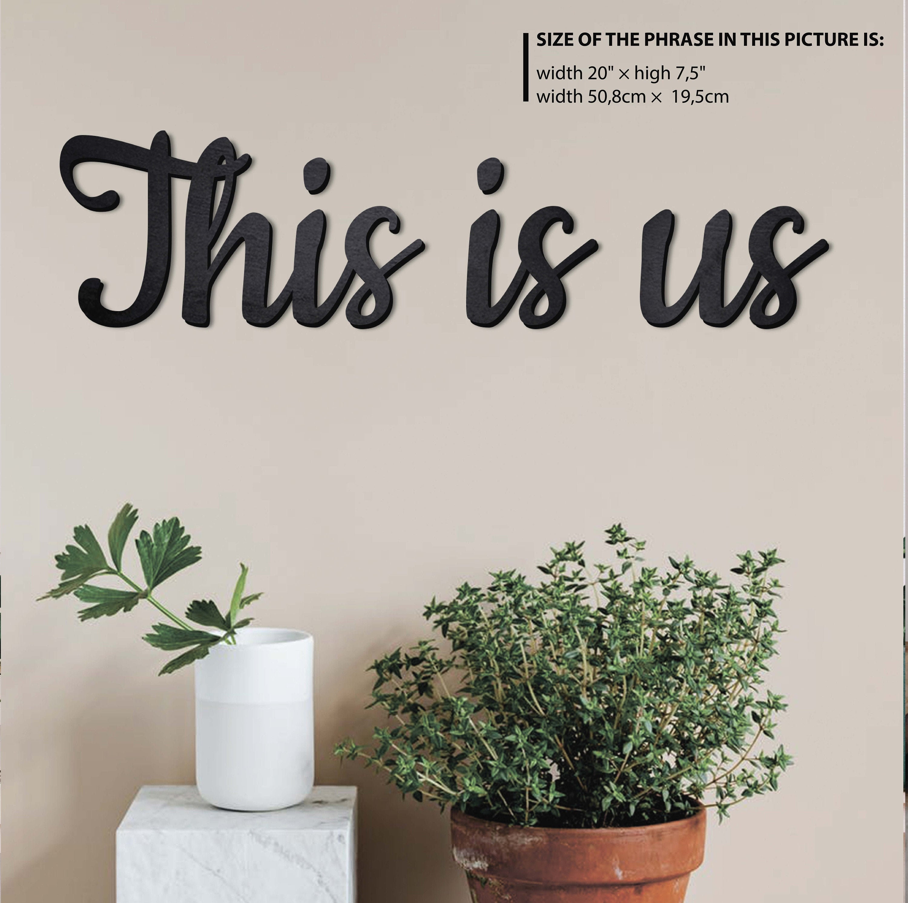 THIS IS US Wood Signthis is Us Wooden Wordthis is Us Sign Etsy
