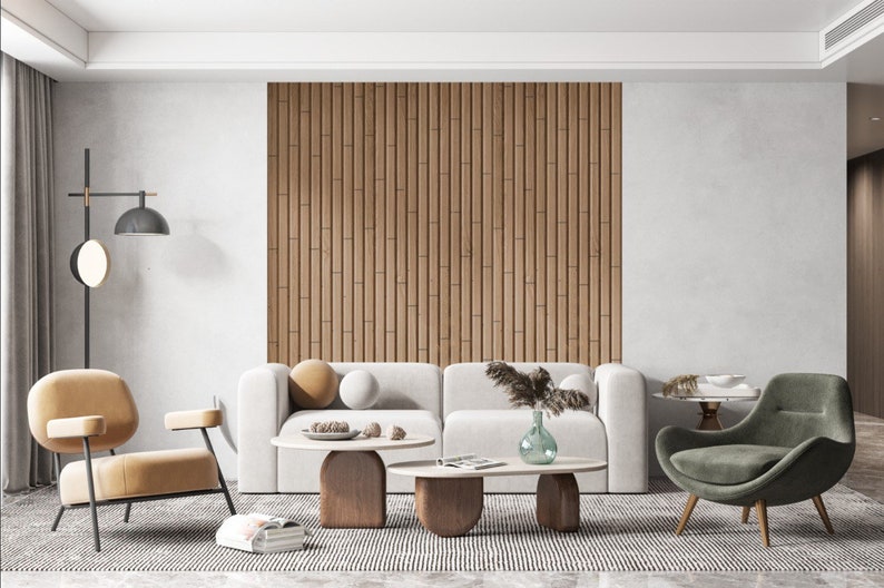 Walnut Wood Slats 3D Wood Panel Wooden Slats for Wall Oak Etsy Canada