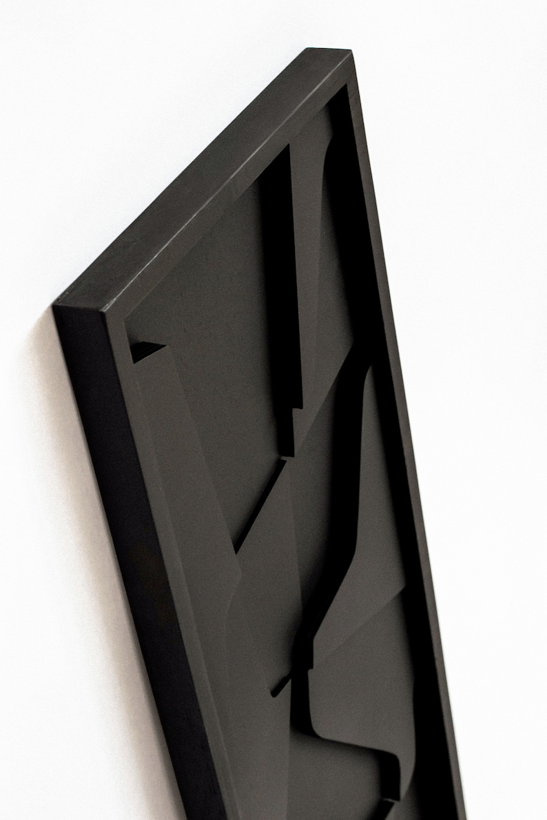 Vertical Wood Wall Art, Geometric Wall Art Wood, Modern Minimalist Wall