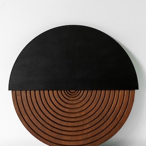 Round Wood Wall Art, Geometric Wood Wall Decor, Rustic Wall Art, Circular Wall Art, Housewarming Gift First Home, Wooden Wall Hanging