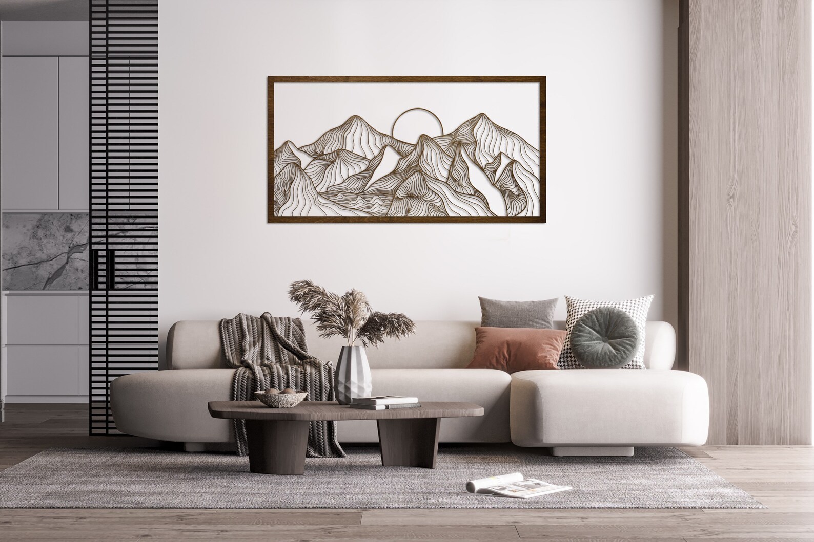 Large Mountain Wall Art Modern Mountain Decor Mountain Home - Etsy