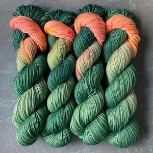 Silk yarn, hand dyed, IN THE PARK image 1