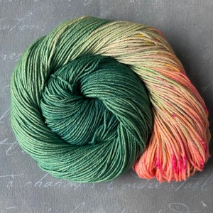 Silk yarn, hand dyed, IN THE PARK image 2