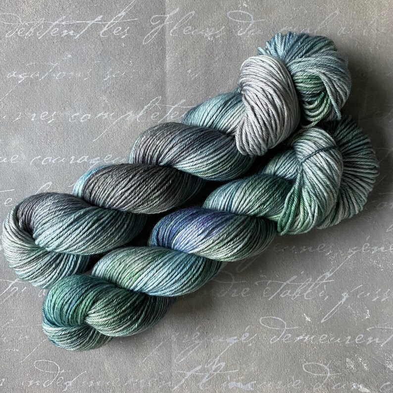 Extra-fine merino yarn, hand-dyed, NORTH SEA image 7