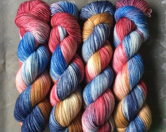 Sock yarn, hand-dyed, SEA VOYAGE