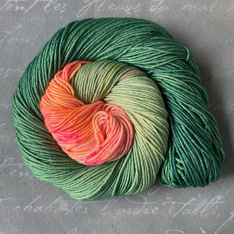 Silk yarn, hand dyed, IN THE PARK image 5