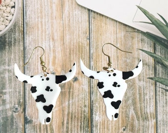 Cow Earrings Dangle, cowgirl earrings, cow tag earrings, Western Earrings, Cow Jewelry, Women’s Jewelry, Jewelry Gifts