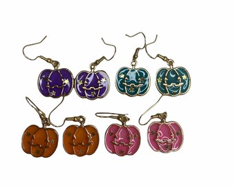 Boucles d’oreilles d’Halloween mignonnes et effrayantes à la citrouille