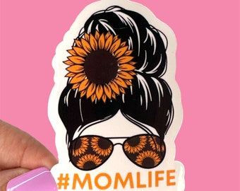 Mom Life Sticker, Messy Bun Sticker, Mama Sticker, Mom Life Decal, computer Sticker, Popular Sticker, Cool Sticker