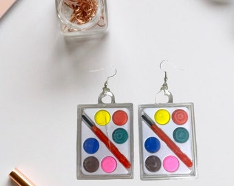 Mini Paint Palette Earrings