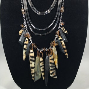 Zebra print necklace new arrivals