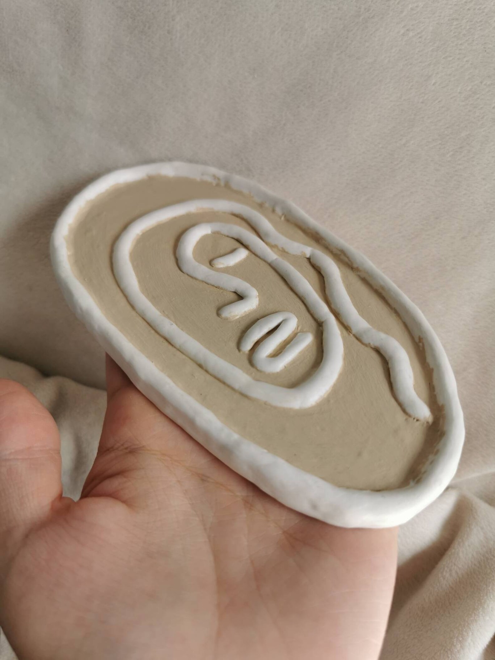 Clay Jewellery Tray Handcrafted in Canada Minimalist Etsy
