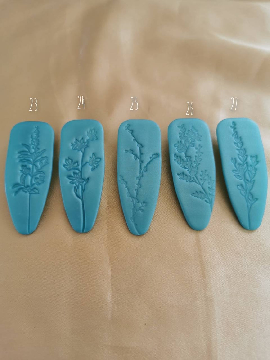 Polymer Clay Hair Barrettes Handmade in Canada Floral Etsy