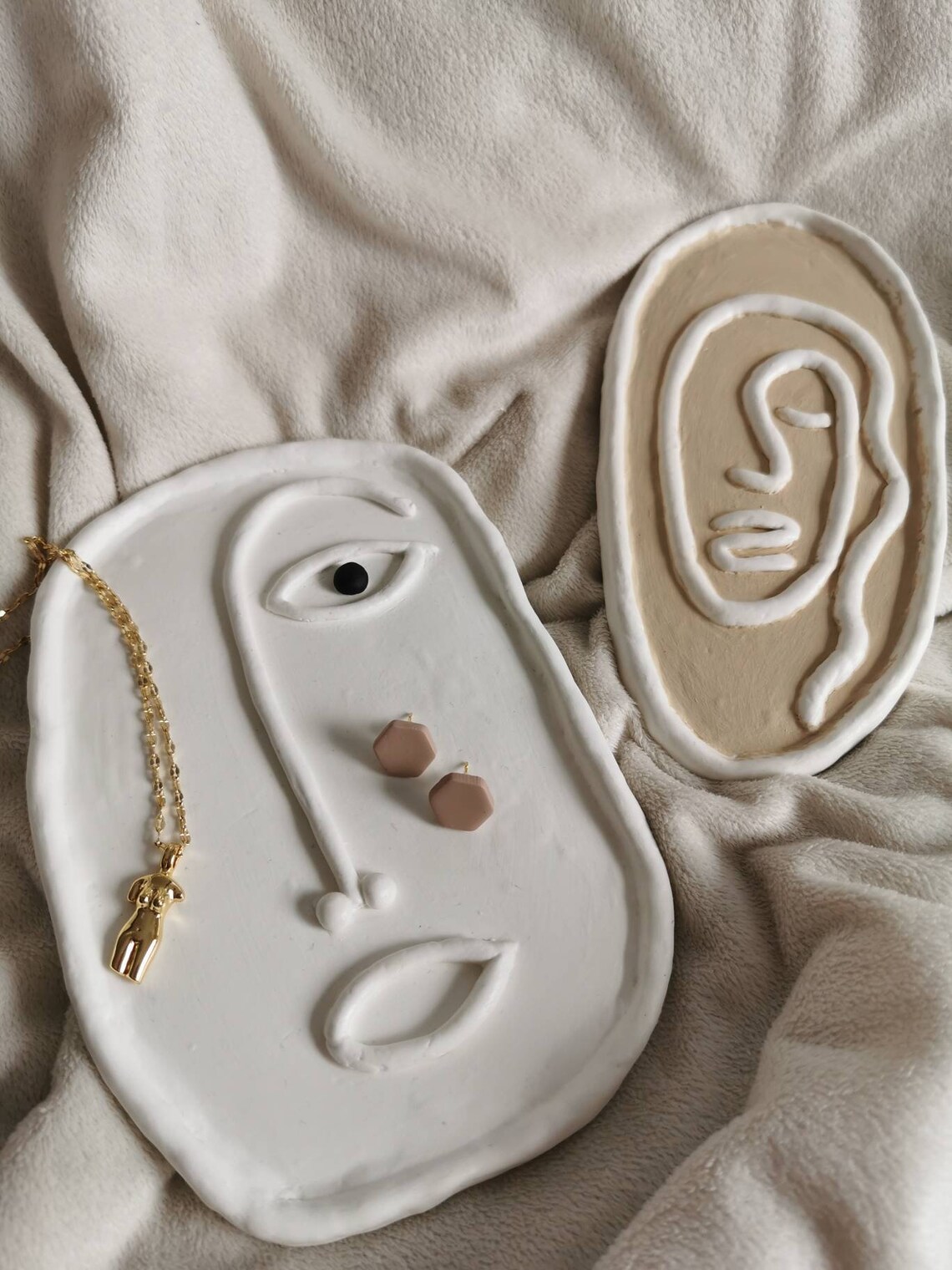 Clay Jewellery Tray Handcrafted in Canada Minimalist Etsy