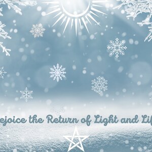 Rejoice the Return of Light and Life holiday greeting card