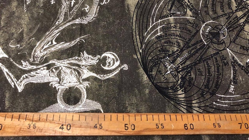 Stretch Cotton Fabric. Zodiac Fabric for Dress Scorpio Cotton Fabric
