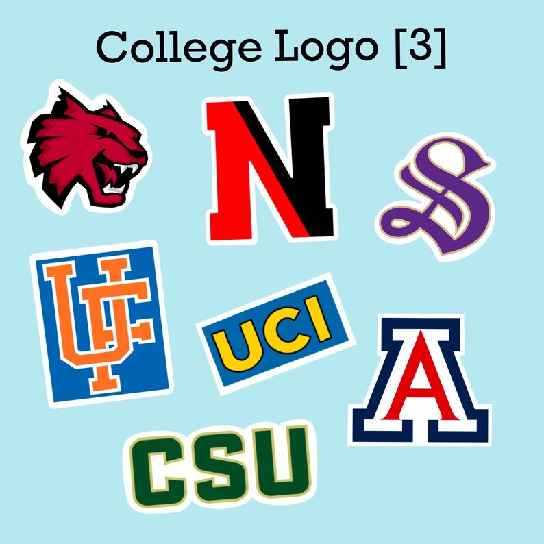 CUSTOM College Stickers Etsy