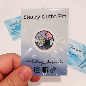 Chinchilla Starry Night Pin