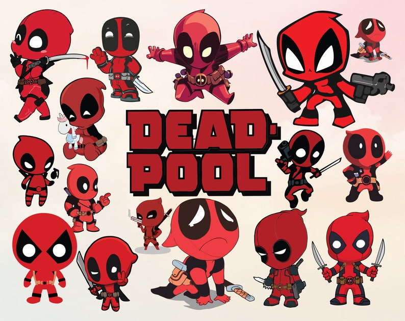 Download Deadpool cute svg dxf png Deadpool bundle Deadpool | Etsy