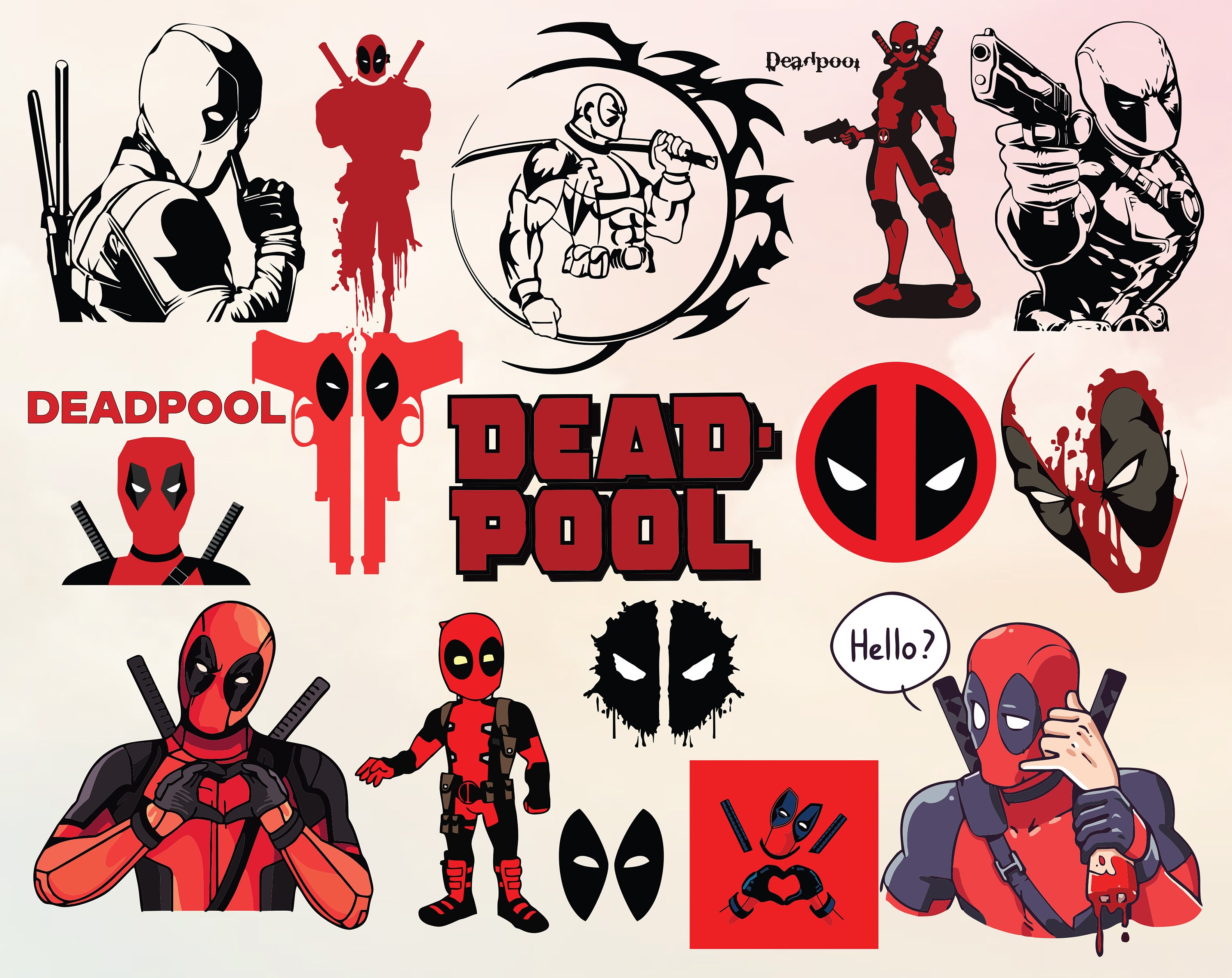 Download Deadpool Svg Dxf Png Deadpool Bundle Deadpool Cricut Etsy