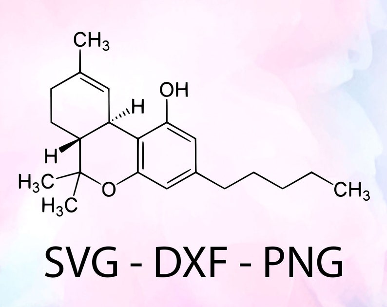 Cannabis svg dxf png Thc molecule svg dxf png Cannabis | Etsy
