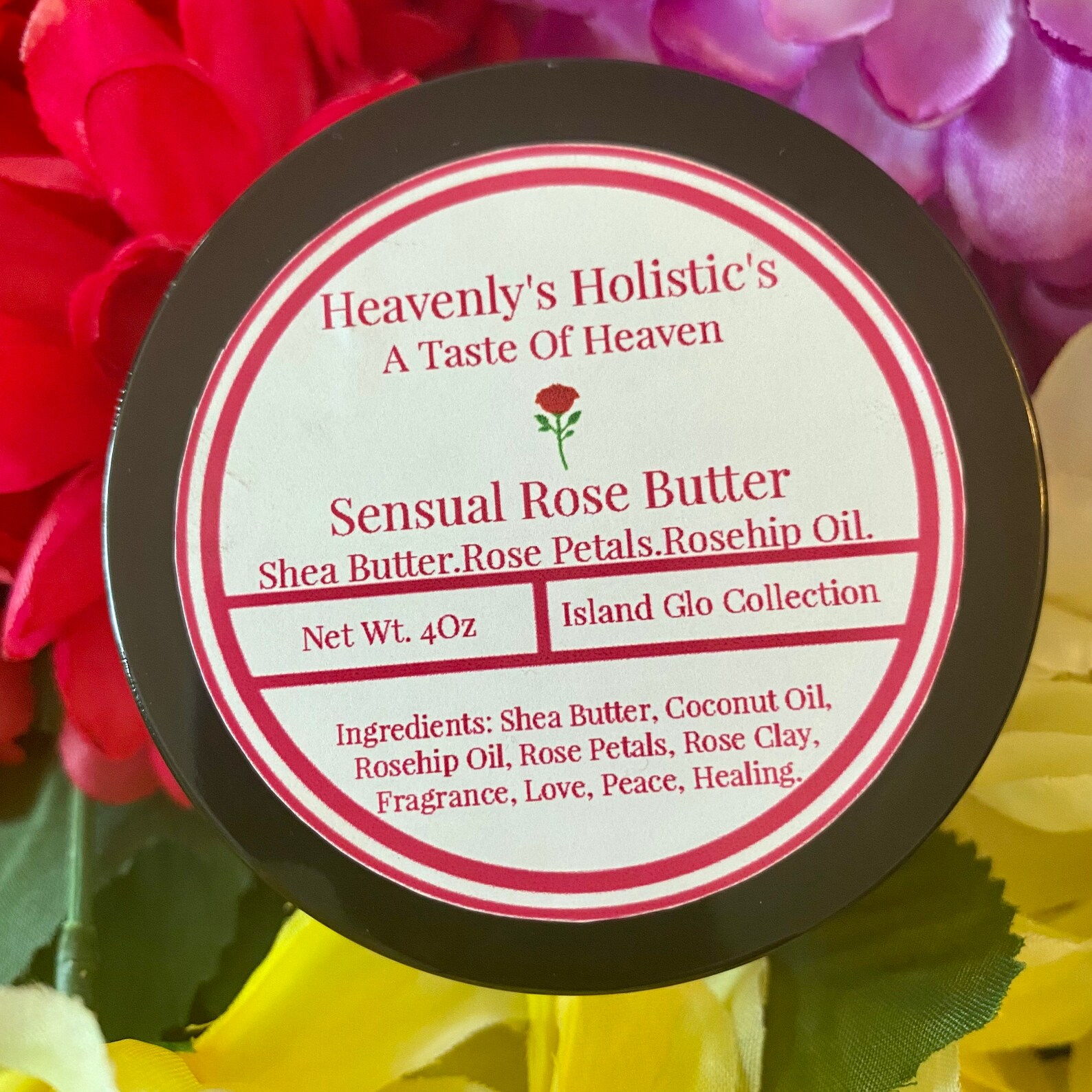 Brightening Rose Body Butter with Rosehip Oil for Etsy