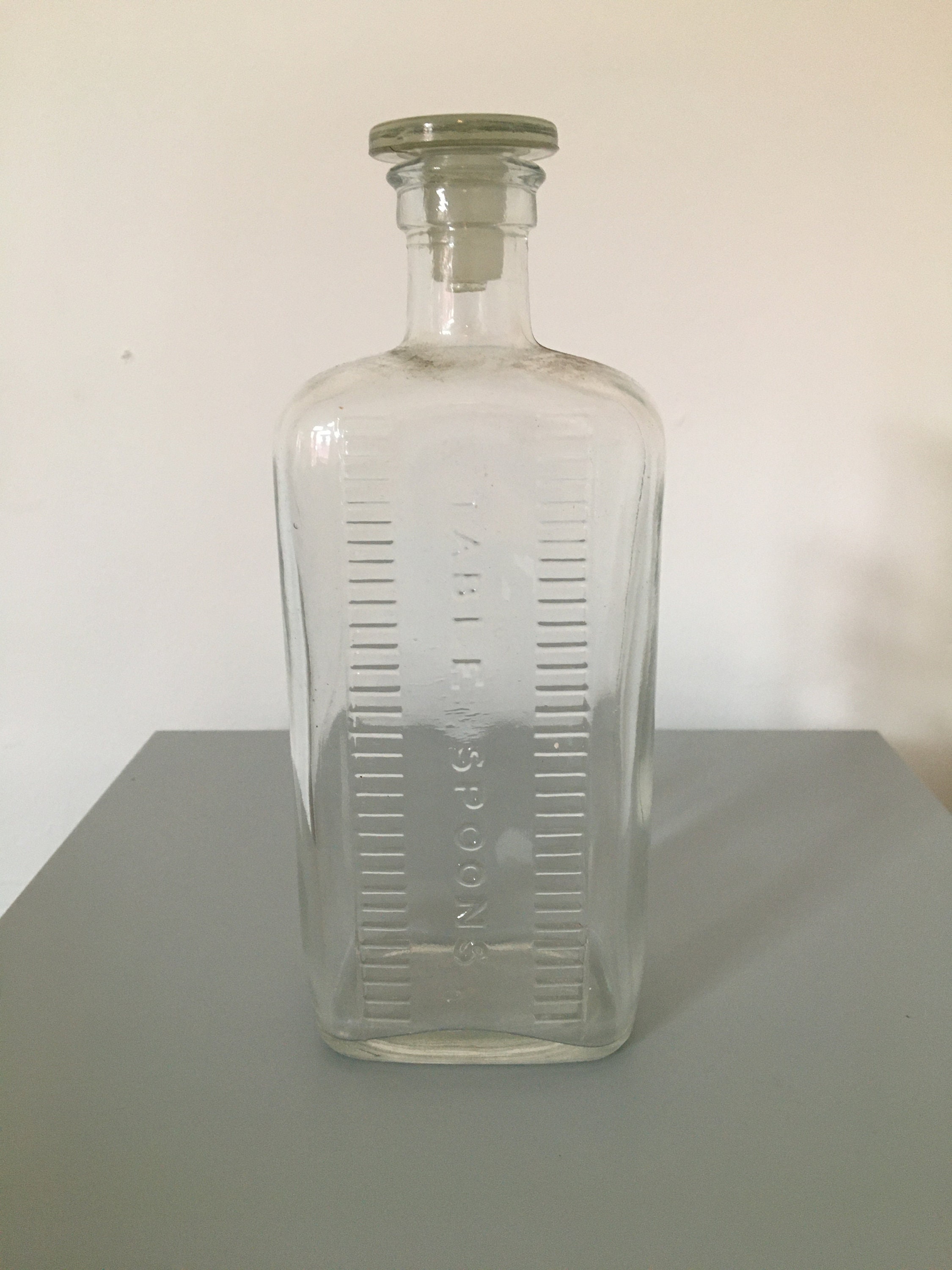 Tablespoons Measurement Antique Glass Bottle Etsy