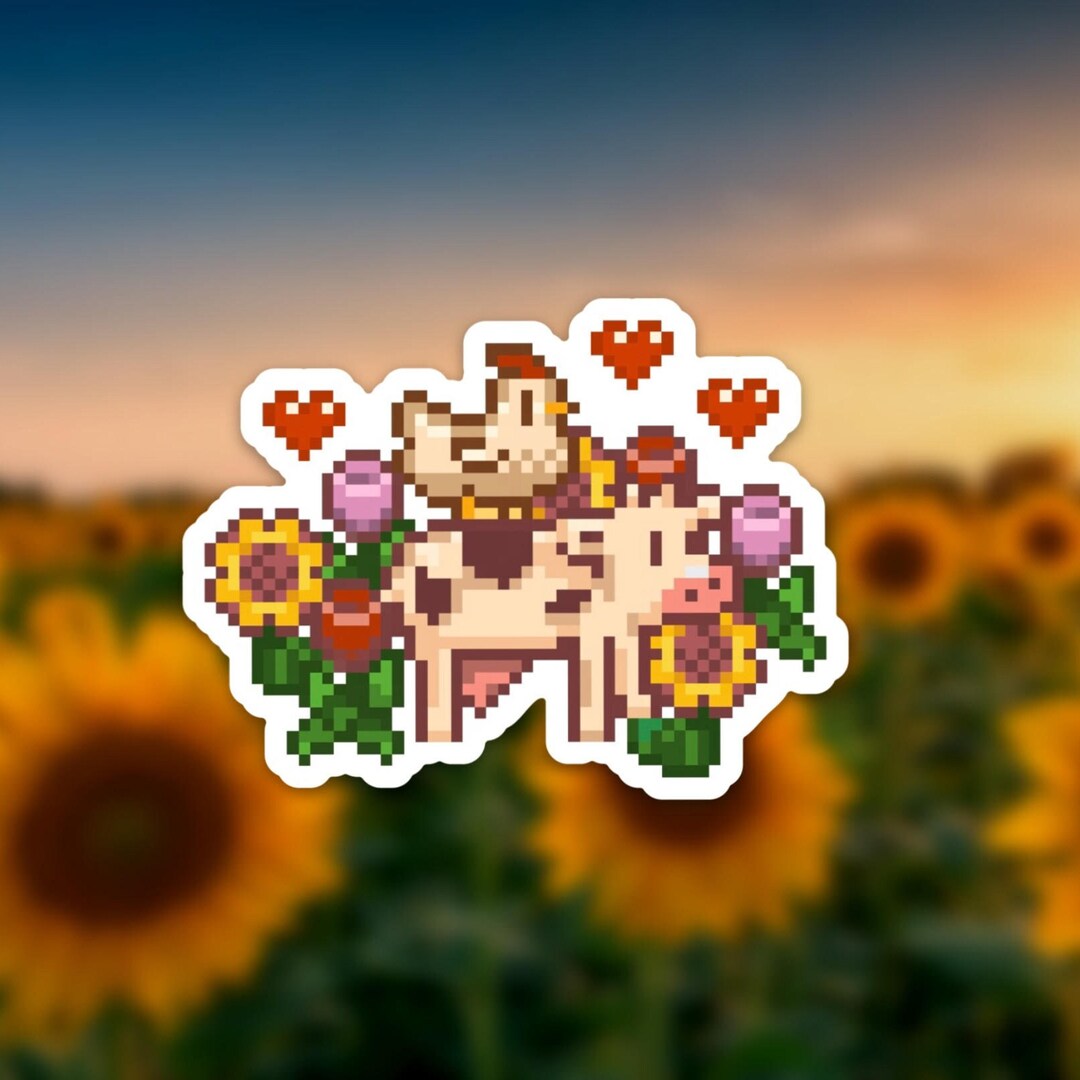 Stardew Valley Cow Sticker - Etsy