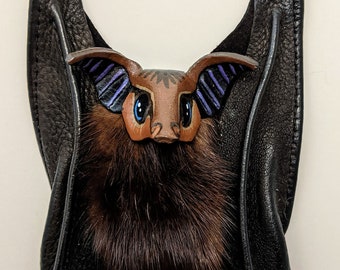 Bat ornament (dark brown)