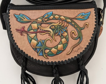 Harlequin Dragon Sporran bag