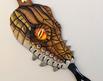 Leather snake keychain