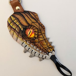 Leather snake keychain