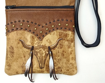 Steer skull bag