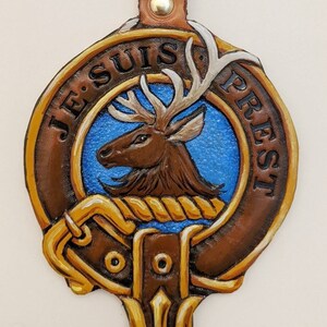 Je Suis Prest leather keychain
