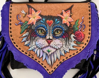 Day of the Dead cat bag