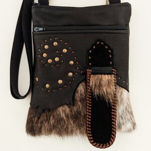 wand bag with fur
