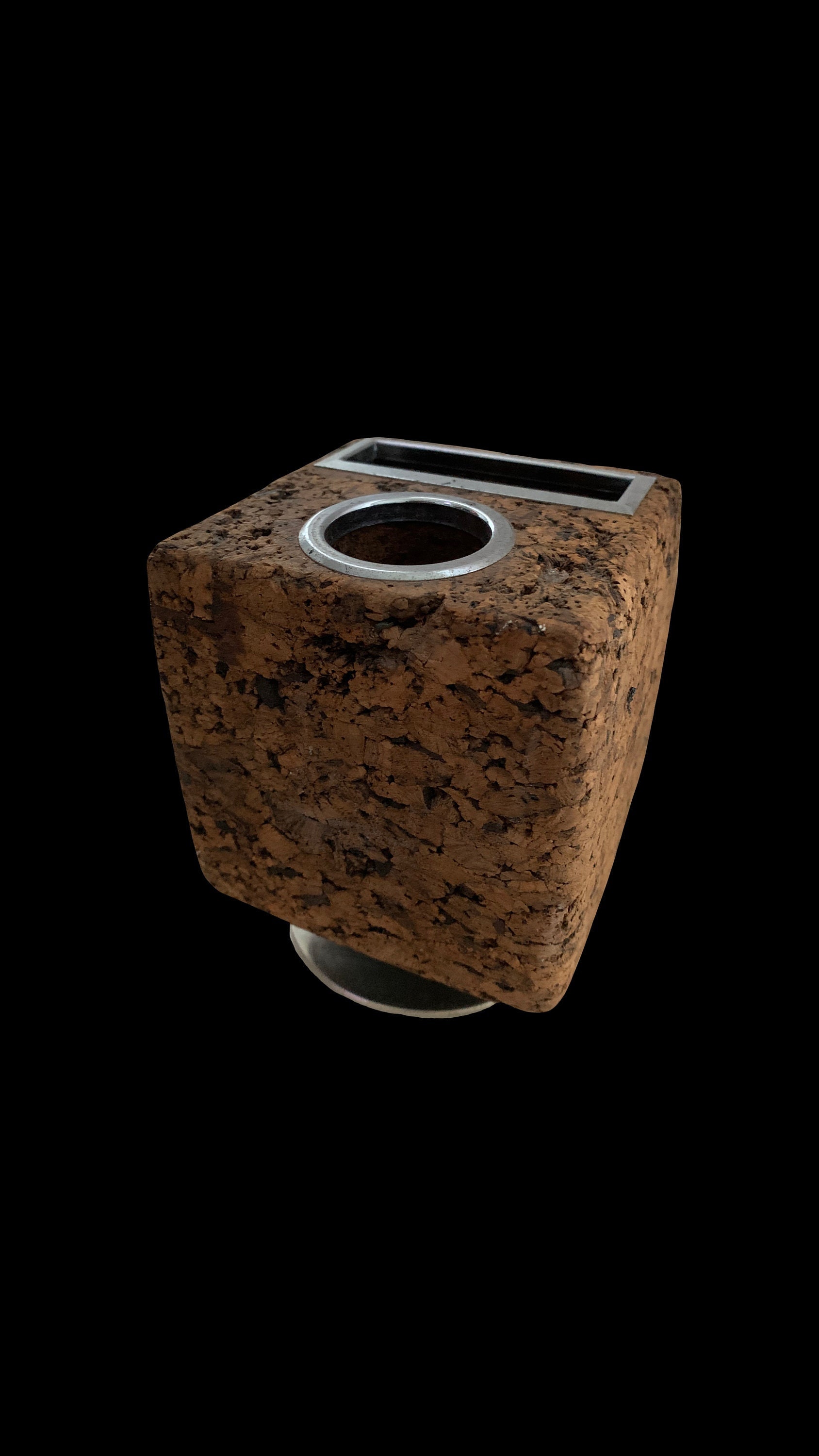 MCM Park Sherman Swiveling Cork & Chrome Desk Organizer Etsy