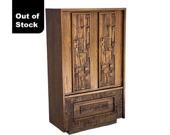 Mid Century Modern Lane “Pueblo” Armoire Dresser